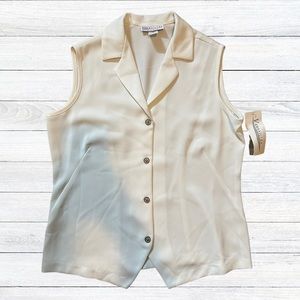 Versailles NY White Vest Top- 16T